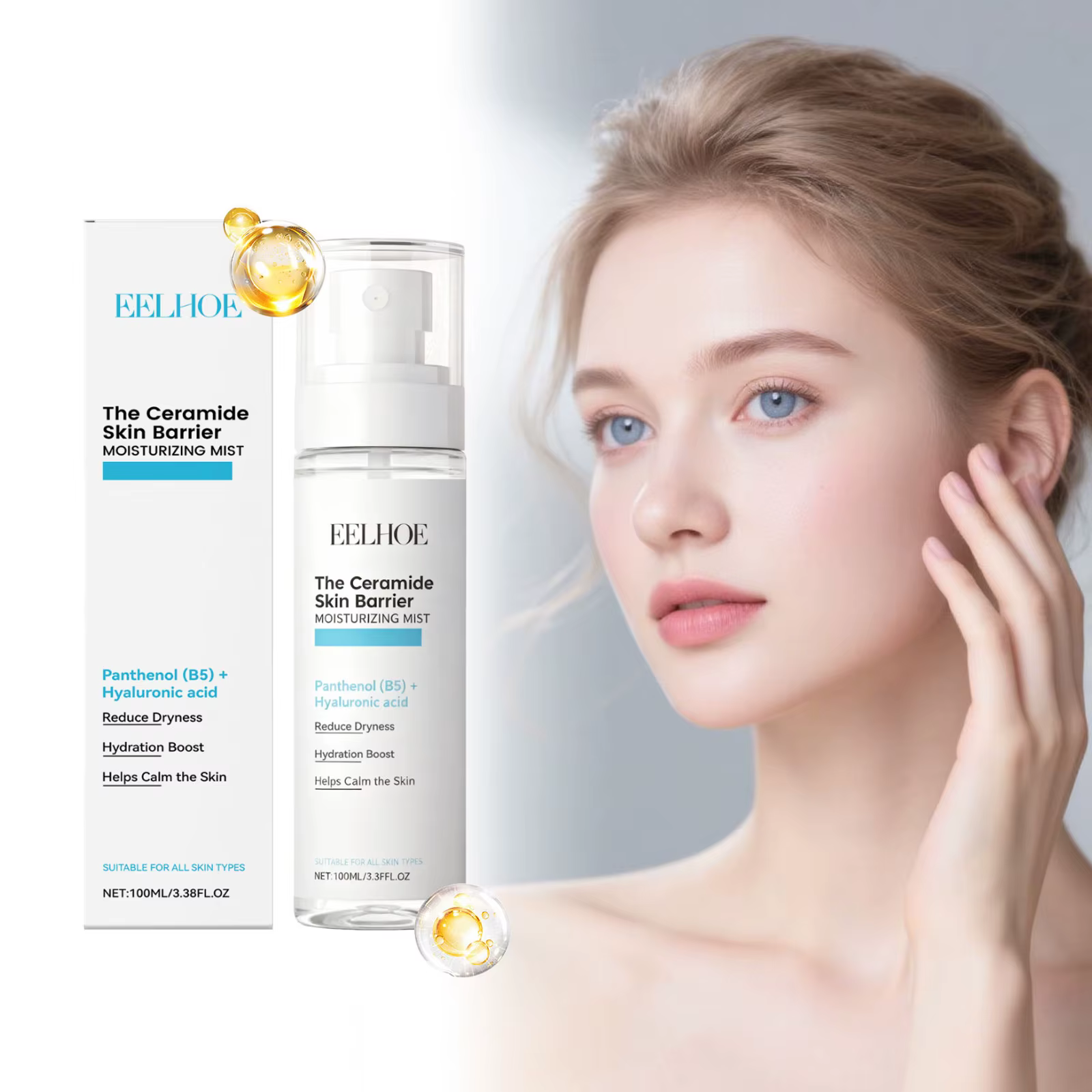Brume hydratante pour le visage à l'acide hyaluronique