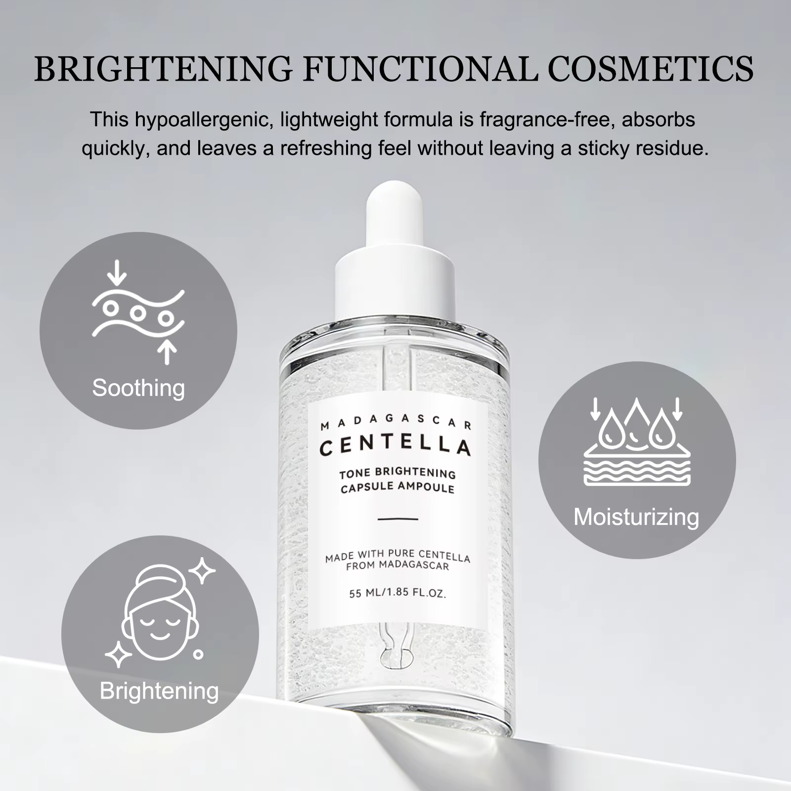 Ampoule éclaircissante Skin Tone Perfector 55ml - Sérum à la Centella et à la Niacinamide