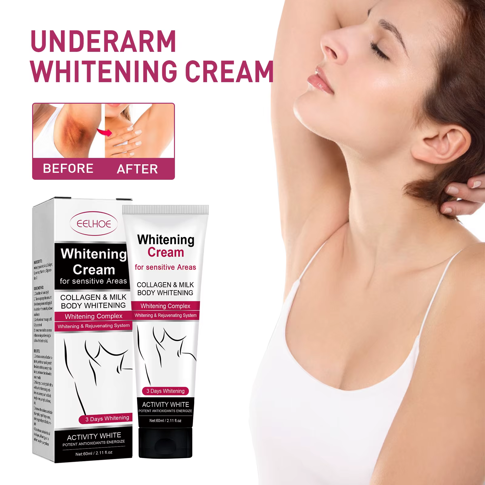 Crème blanchissante pour peau foncée