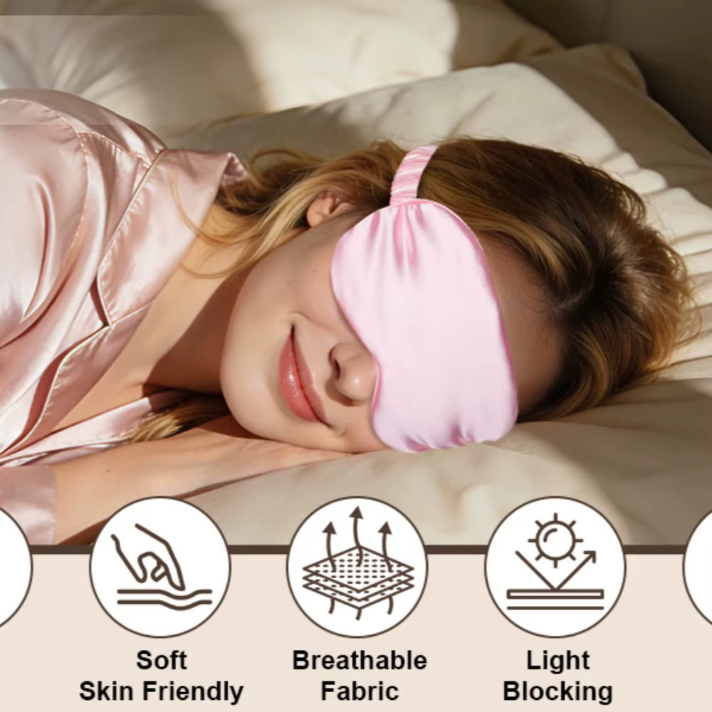 Masque de sommeil en soie - 100% occultant