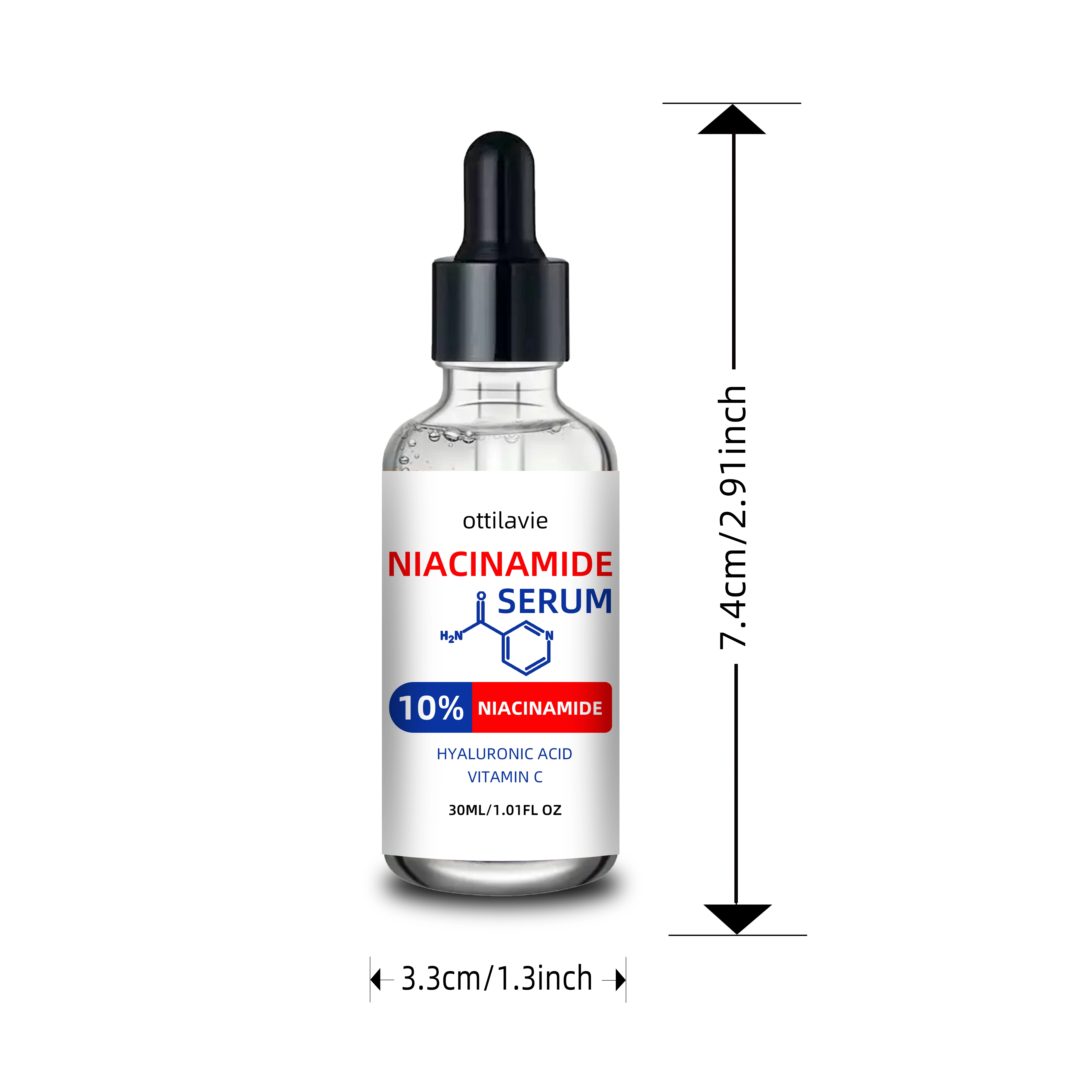 Ottilavie 10% Niacinamide Serum – Convient pour tous les types de peau
