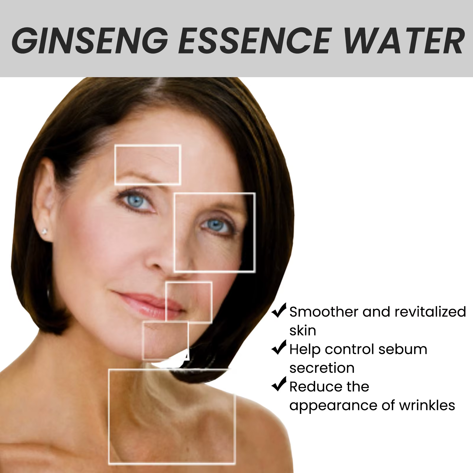 Ginseng visage Essence Anti-âge décoloration ridules rides dissolvant resserrement éclaircissant hydratant acide hyaluronique sérum