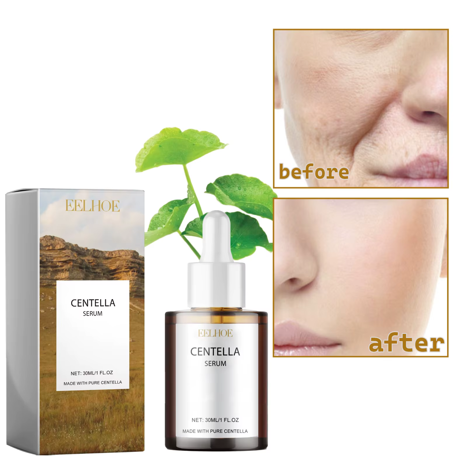 Essence Visage Pro Centella Hydratation Intense & Toucher Lisse Absorption Rapide Préparation Quotidienne de la Peau