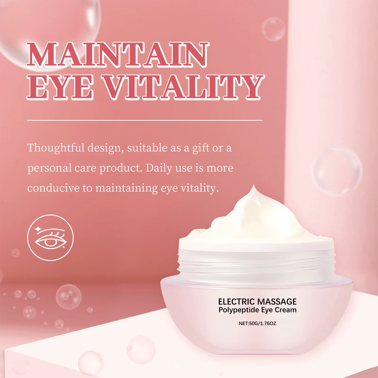 Massage électrique polypeptide raffermissant crème pour les yeux Lifting ligne Fine soulager la Fatigue cernes beauté hydratant soins de la peau