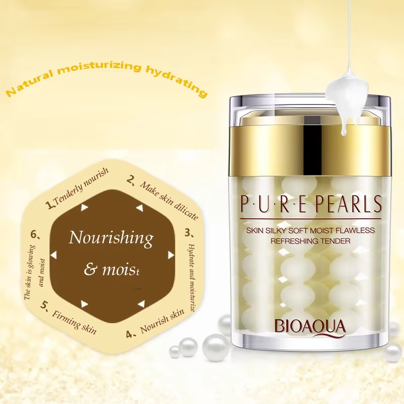 BIOAQUA crème blanchissante hydratante éclaircissante perle Anti-rides Anti-âge crèmes de jour raffermissant ascenseur élimination des taches de rousseur soins de la peau