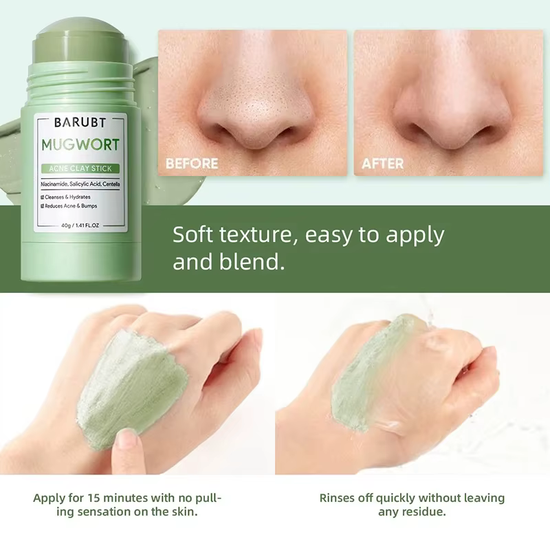 Masque Nettoyant au Mugwort Volcanique d'Alaska en Stick – Réduit les Pores