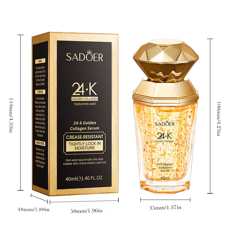 SADOER 24K sérum au collagène doré pour le visage hydratant Anti-rides