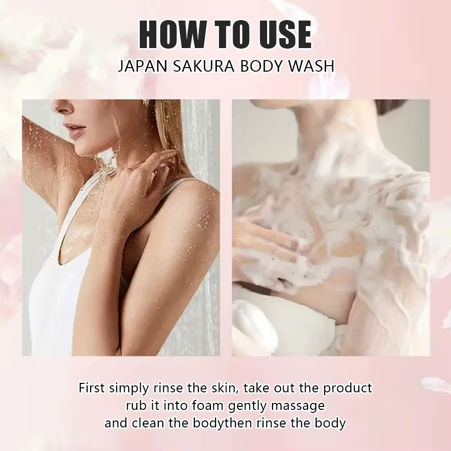 Sakura Gel douche longue hydratant lisse parfum