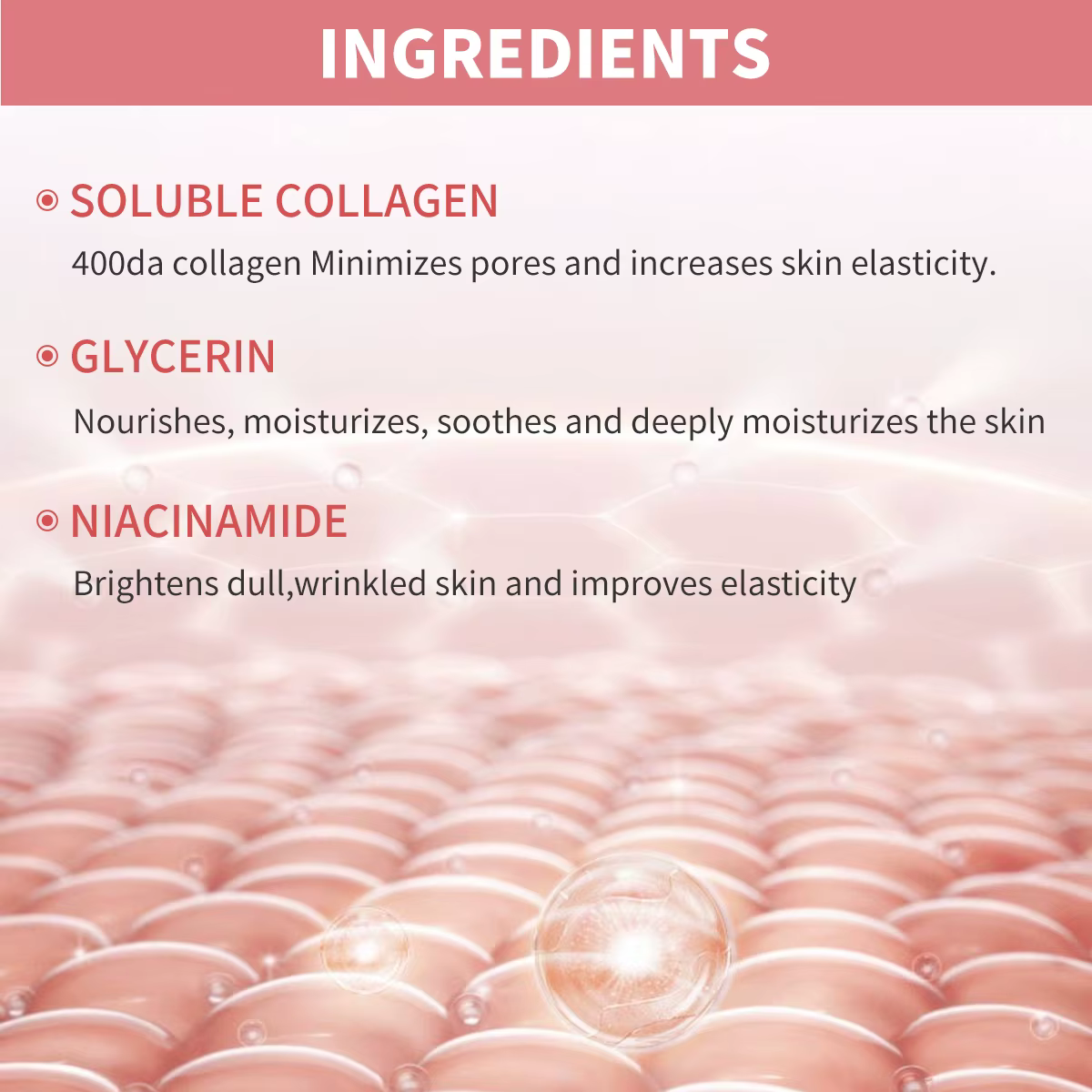 Masque en gel de collagène rose