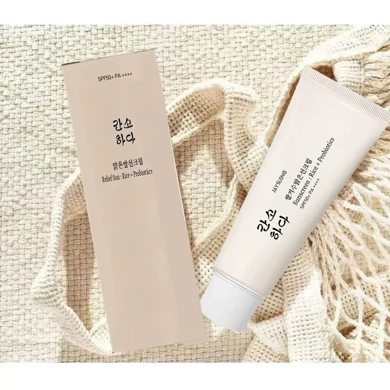 Crème solaire SPF50 +, crème solaire probiotique de riz coréen 50ml