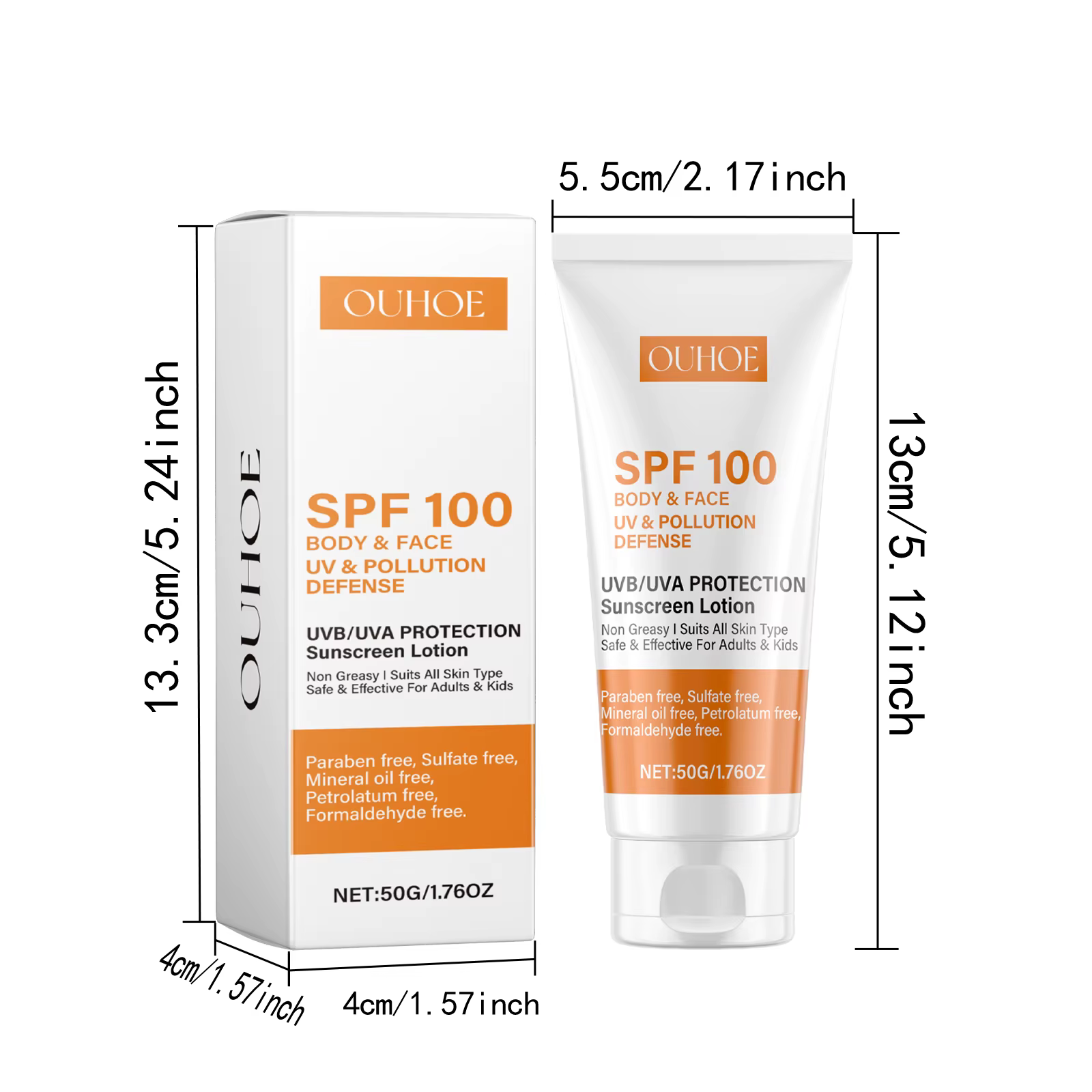 Crème solaire pour le visage et le corps
