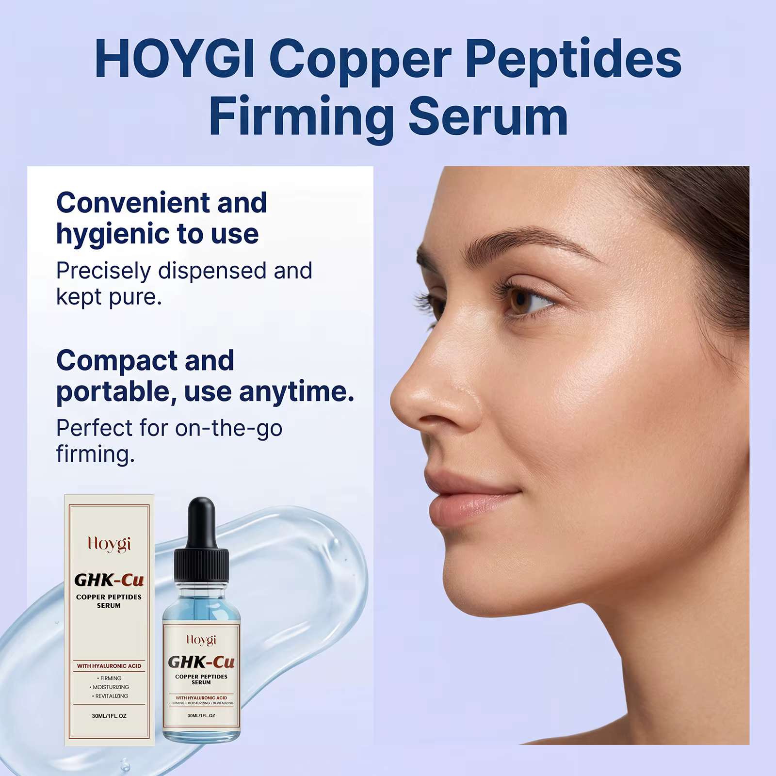 Sérum au cuivre GHK-Cu 30/60/120ml avec acide hyaluronique