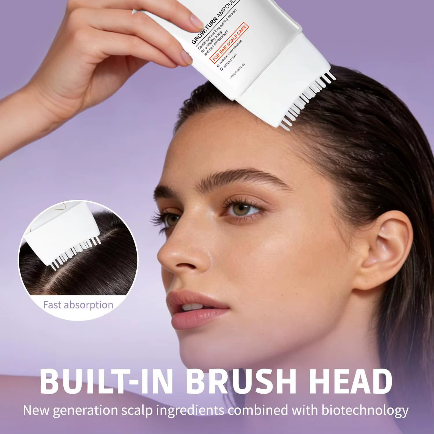 Sérum pour le soin du cuir chevelu avec brosse massante intégrée