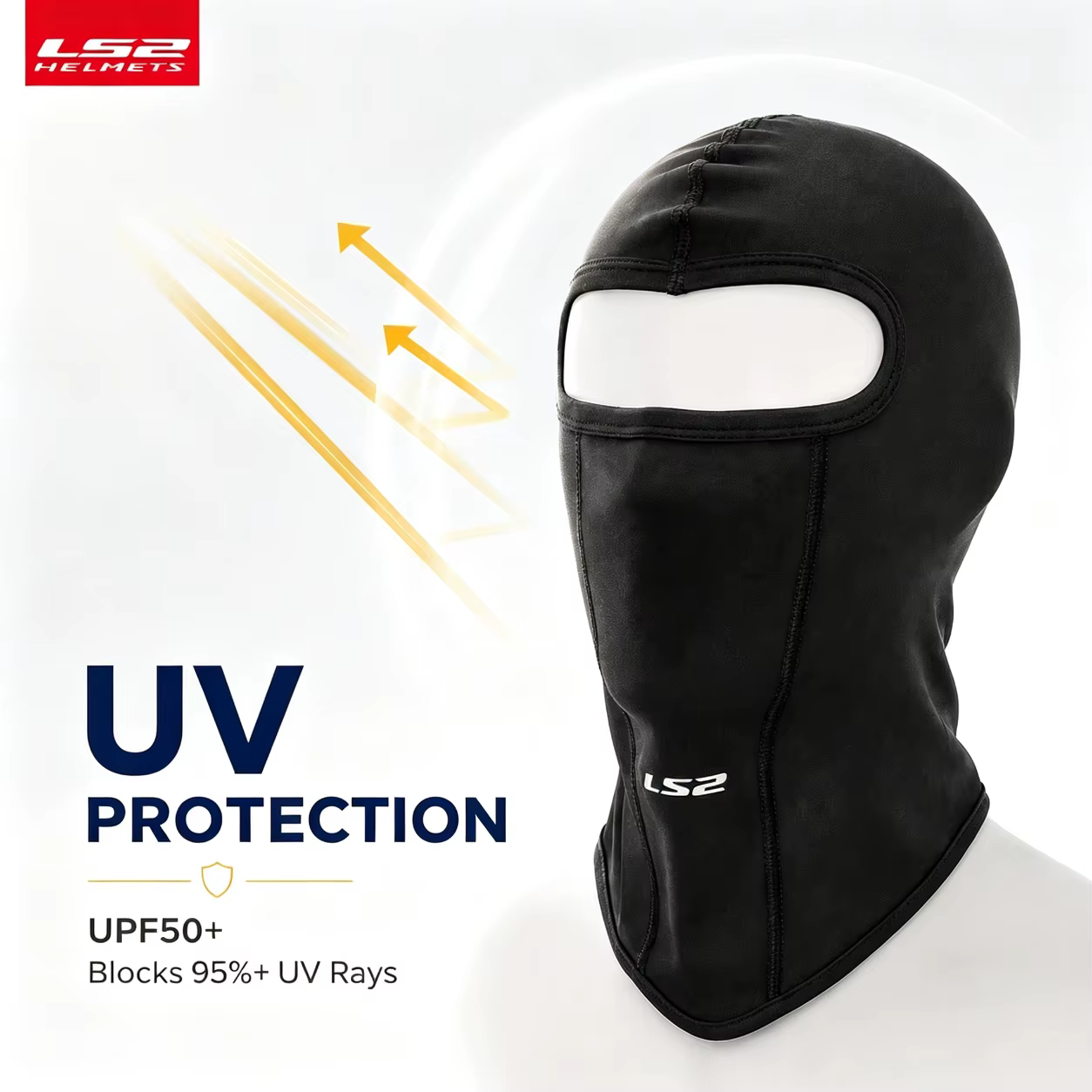 LS2-Masque facial de moto, cagoule respirante, masque de motocross, crème solaire UV, accessoires de moto, été, original
