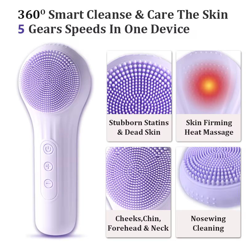 Brosse nettoyante faciale sonique étanche rechargeable