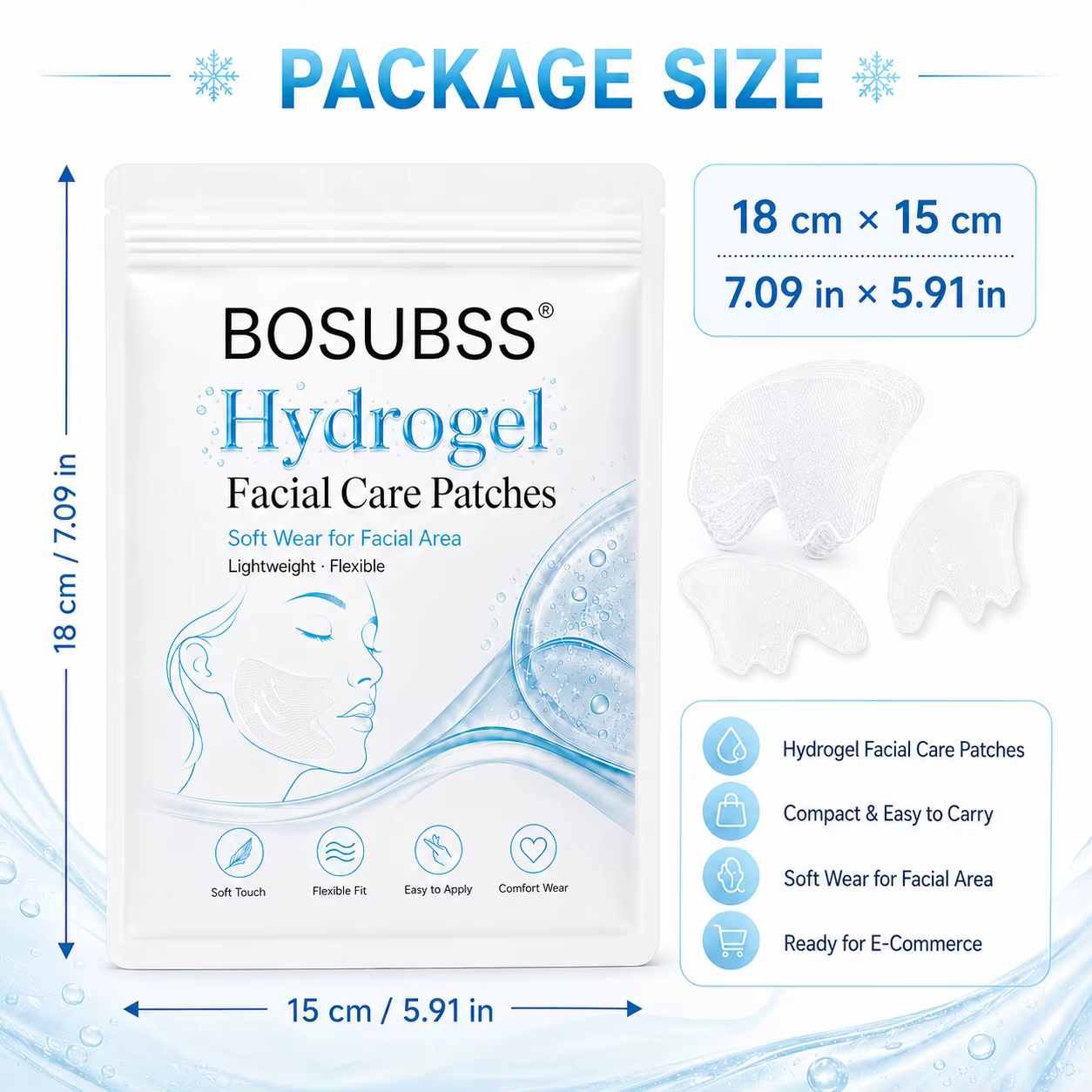 1 Paire de Patchs Hydrogel pour le Soin du Visage