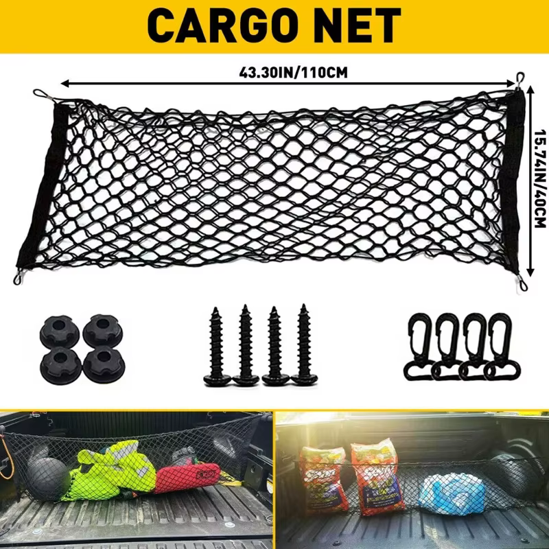Grand filet de chargement universel pour voiture, maille élastique en Nylon pour bagages, stockage de marchandises, filet bien rangé pour Van SUV camion, poche réseau en maille