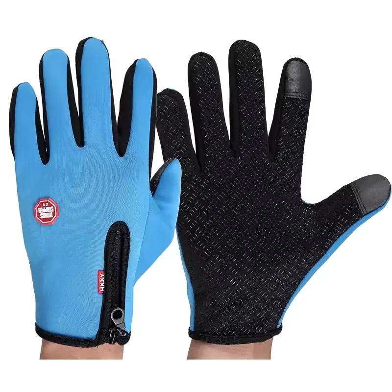 Gants d'hiver pour hommes, imperméables, coupe-vent, pour snowboard, moto, conduite, chauds, avec fermeture éclair, pour écran tactile