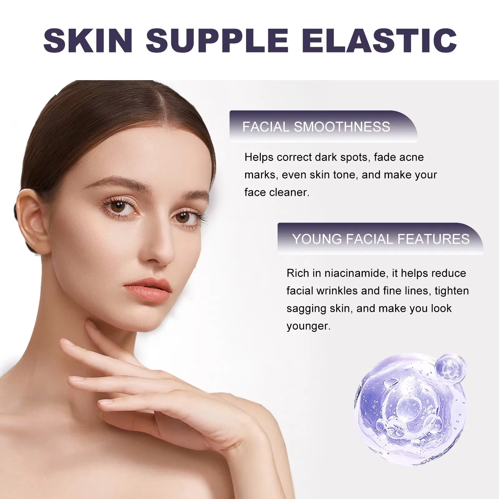 Sérum éclaircissant à la vitamine B3 (flacon violet) - Atténue les taches brunes