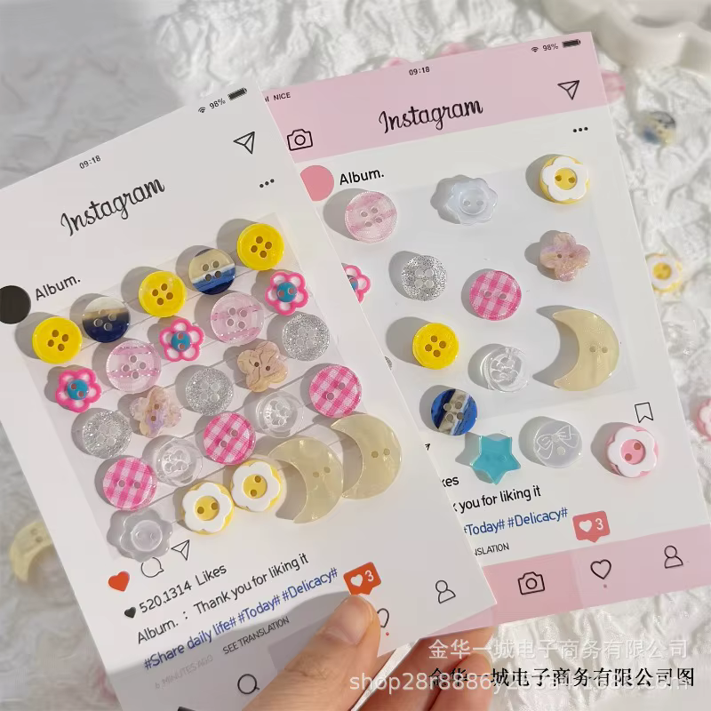 10 pièces/sac Kawaii coréen Ins Style bricolage bouton crème pour compte à main matériel de décoration cerceau de cheveux décoration bouton accessoires