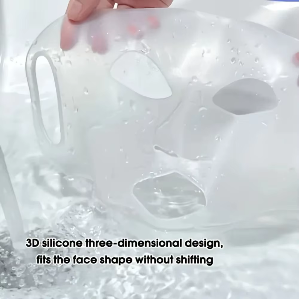 Masque facial hydratant en silicone 3D, outil de visage raffermissant