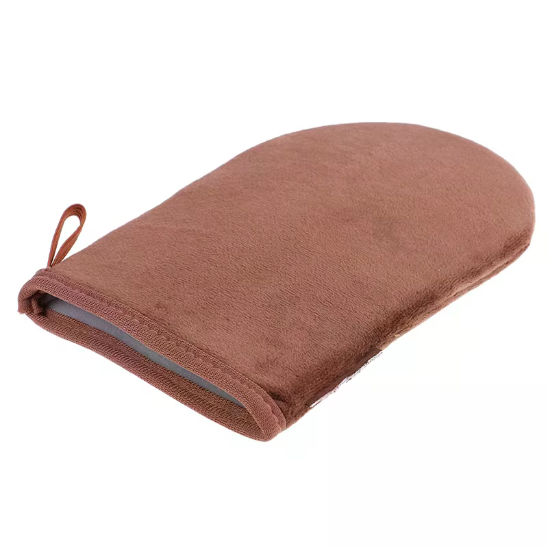 Gants applicateurs réutilisables marron crème pour bronzage, lotion, mousse, nettoyage corporel, pour usage domestique, matériau durable de haute qualité