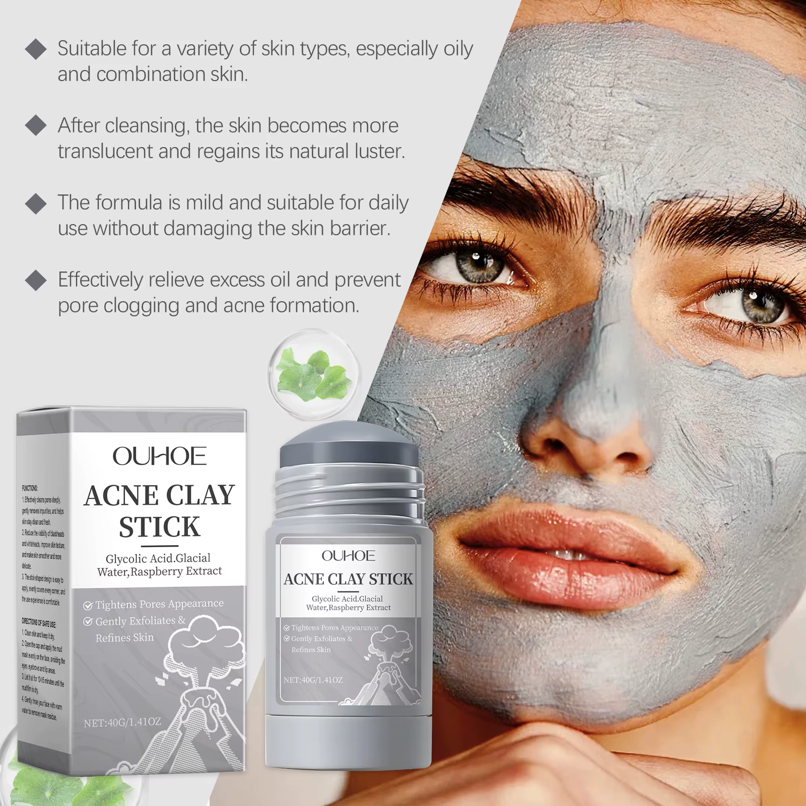 Masque de nettoyage des pores en argile