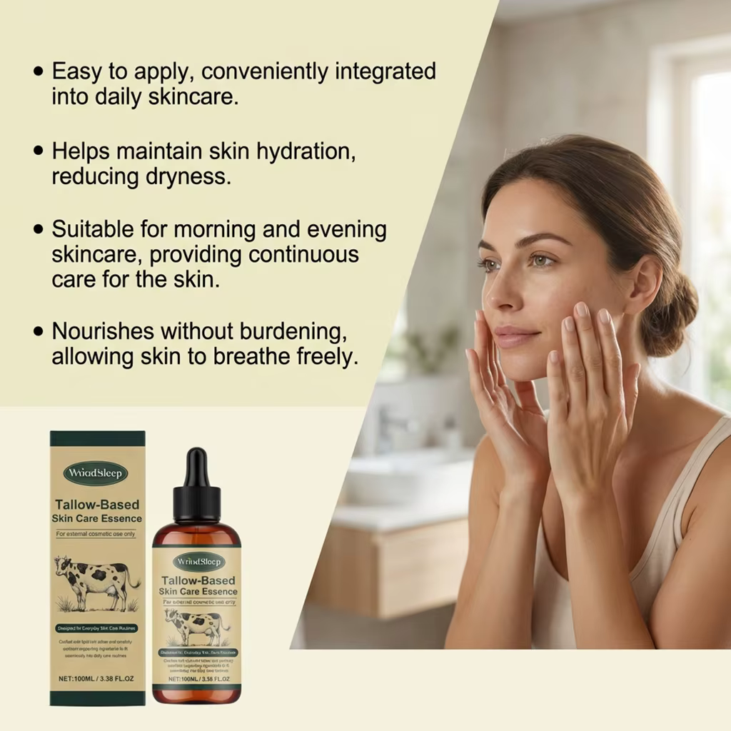 Sérum Visage au Suif de Bœuf – Huile Essentielle Nourrissante pour le Soin