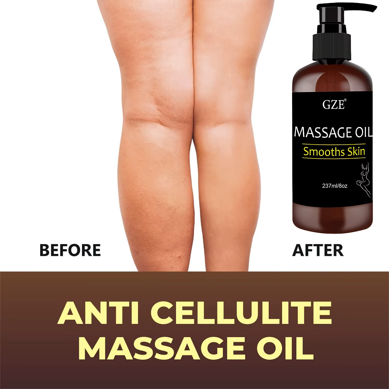 GZE corps lisse peau huile de Massage infusée de collagène et cellule de tige raffermissement