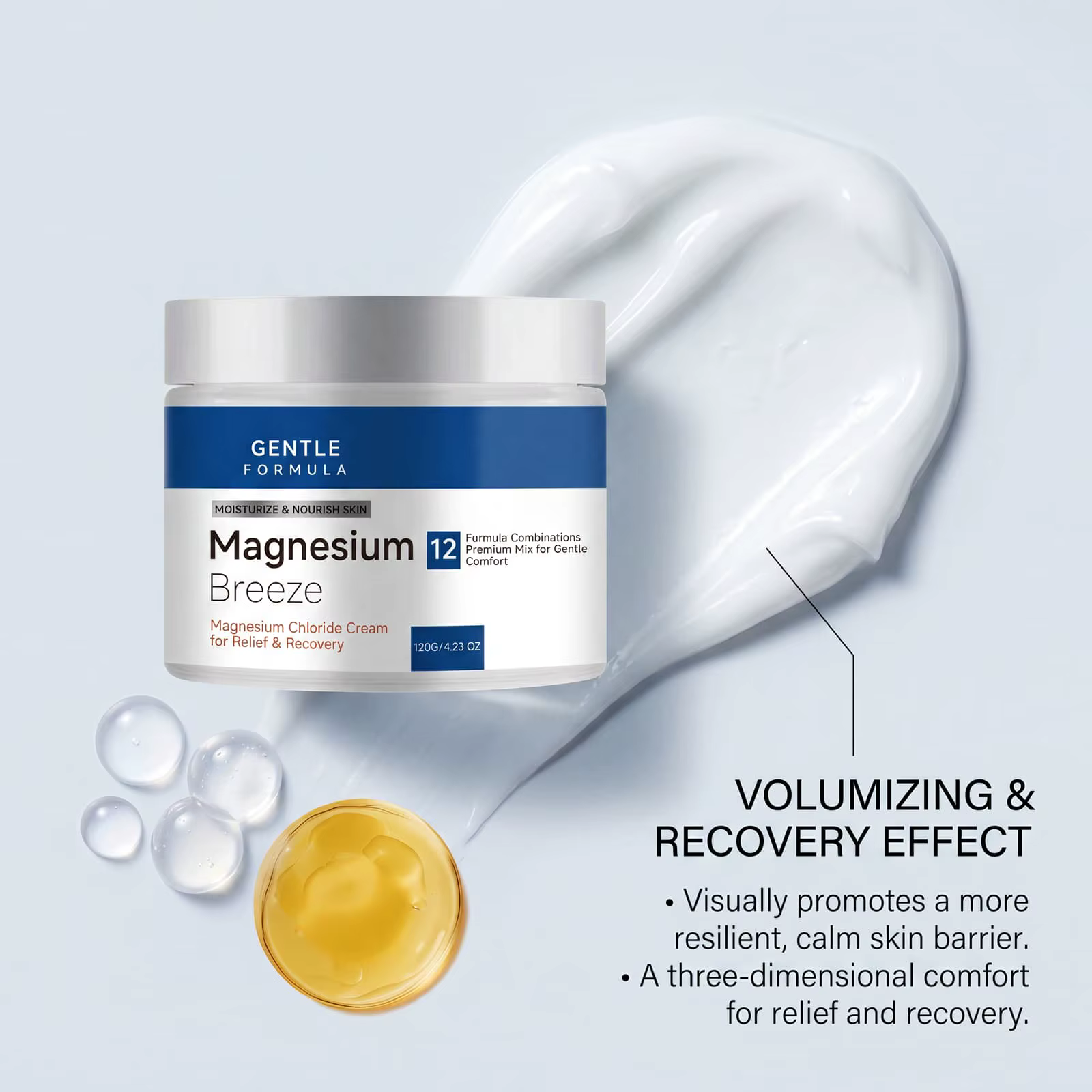 Crème au chlorure de magnésium, brise rafraîchissante, hydrate et nourrit la peau pour les articulations, le dos et les genoux, formule douce, massage quotidien, soins corporels