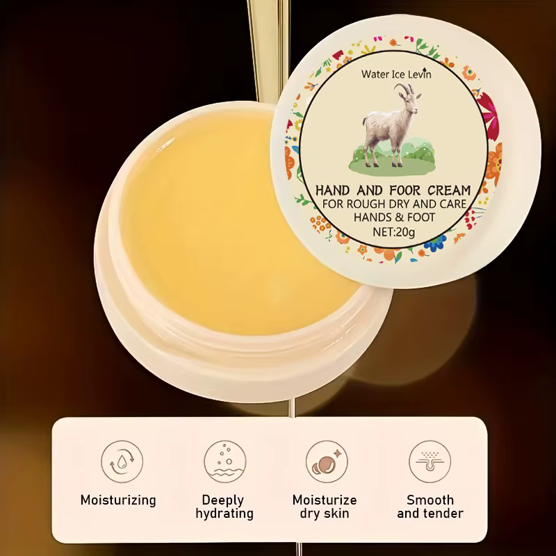 La pommade pour les mains et les pieds craquelés est riche en miel et à l'acide hyaluronique