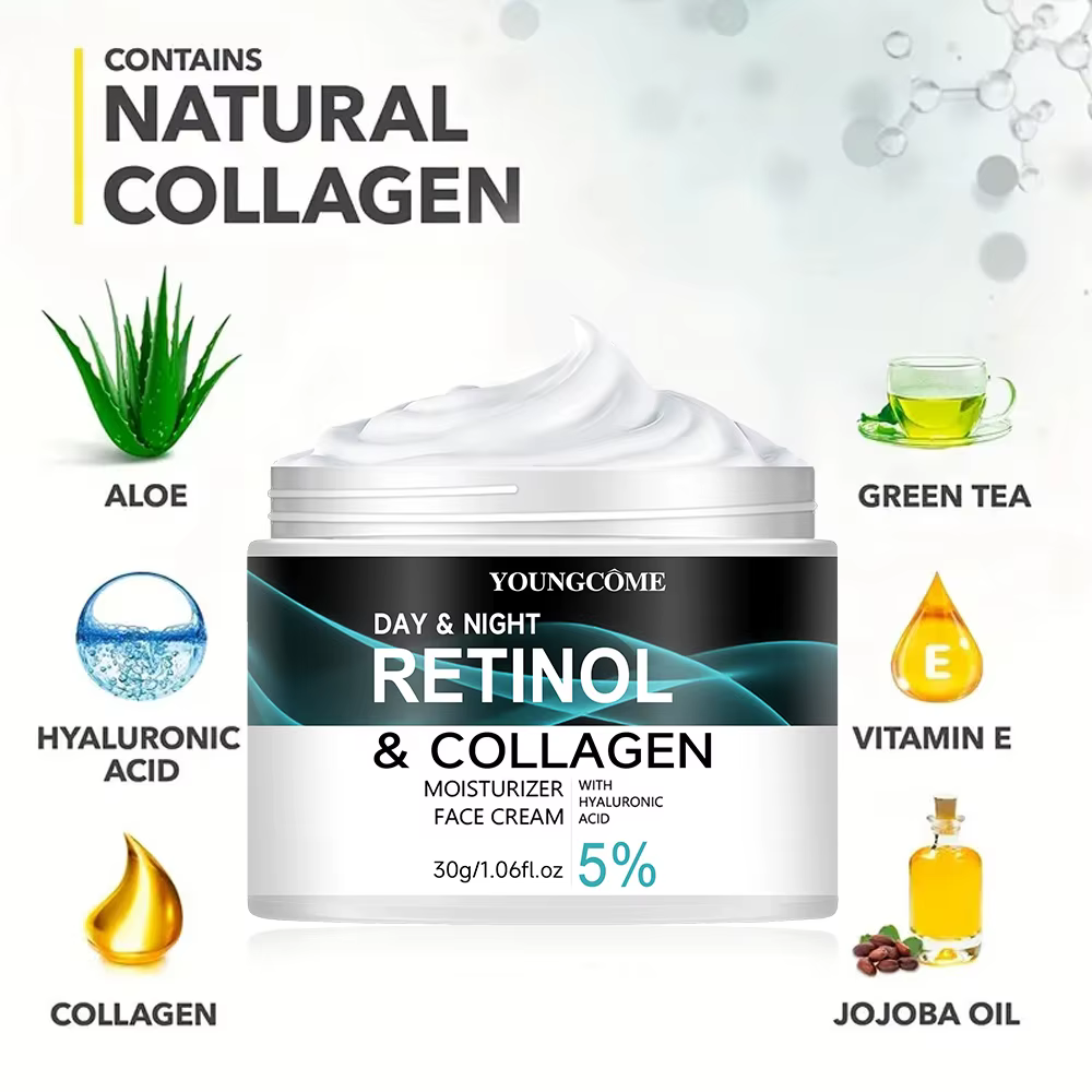 La crème au rétinol favorise l'élasticité de la peau et le lustre hydratant liftant raffermissant collagène crèmes blanchissantes pour le visage blanchissant lisse