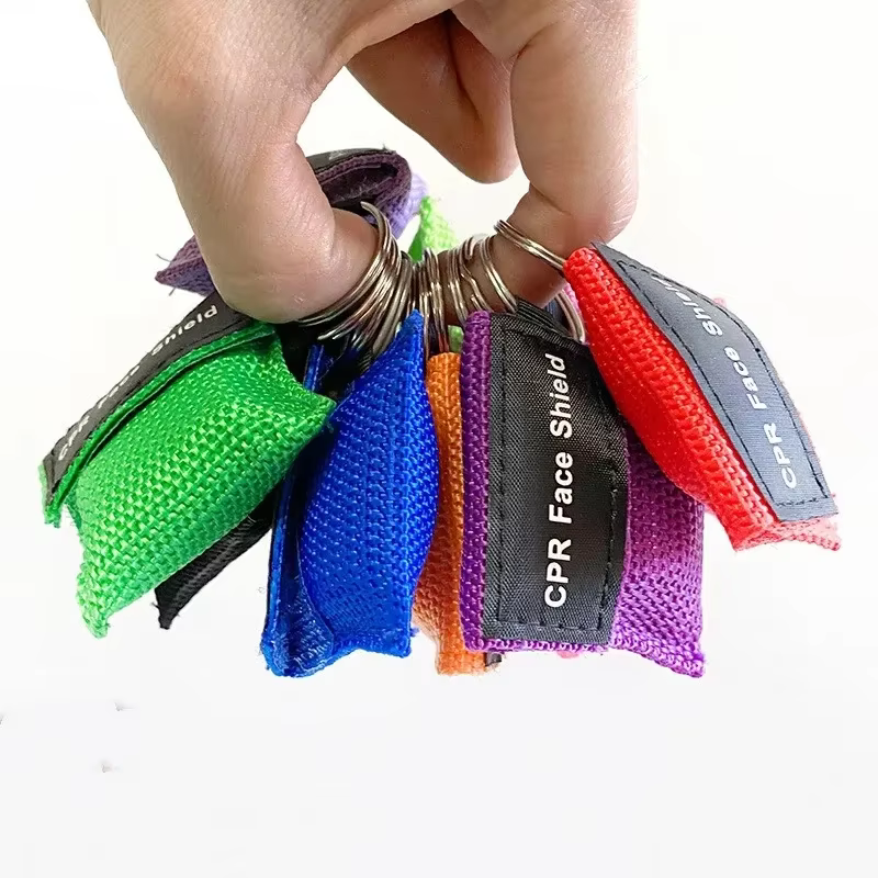 Porte-clés de protection faciale CPR, réanimateur d'urgence professionnel de premiers secours, outil de soins de santé pour le sauvetage en plein air, 1 à 10 pièces