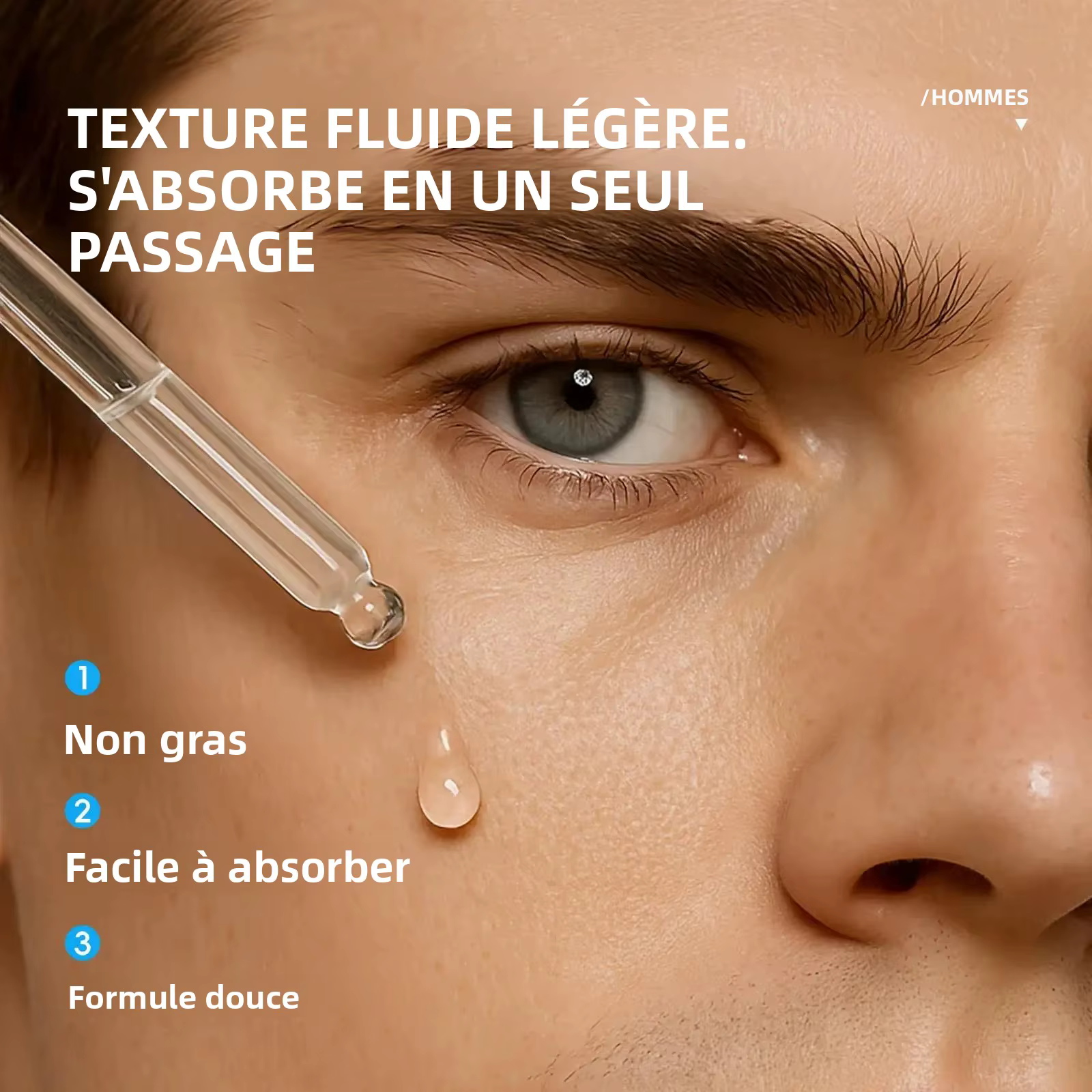 Sérum à l'acide hyaluronique pour hommes