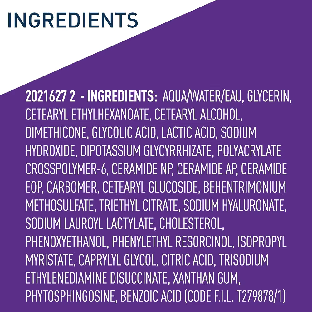 Traitement exfoliant nocturne régénérant pour la peau CeraVe 50 ml