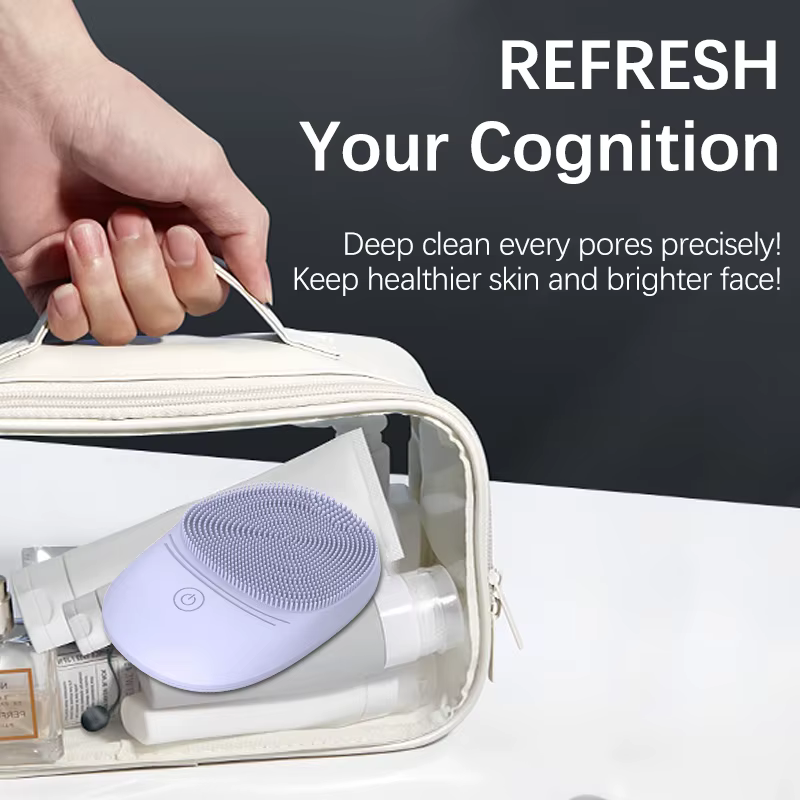 Nettoyant pour le visage électrique en silicone souple