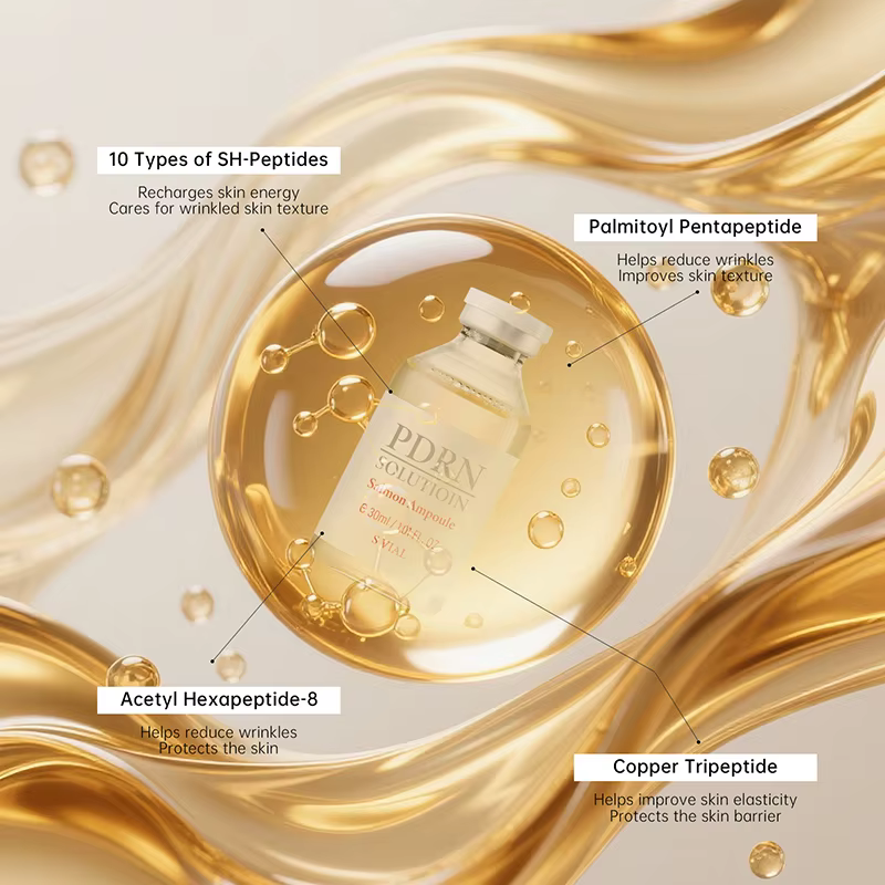 Ampoule Sérum ADN de Saumon PDRN Soin Avancé Réparation Profonde Renouvellement Éclat Tonifiant Renforcement de la Barrière Raffermissant Essence Visage Coréenne