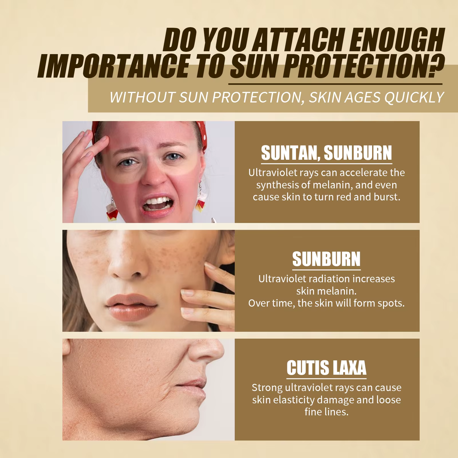 Crème solaire de riz Spf 50 +