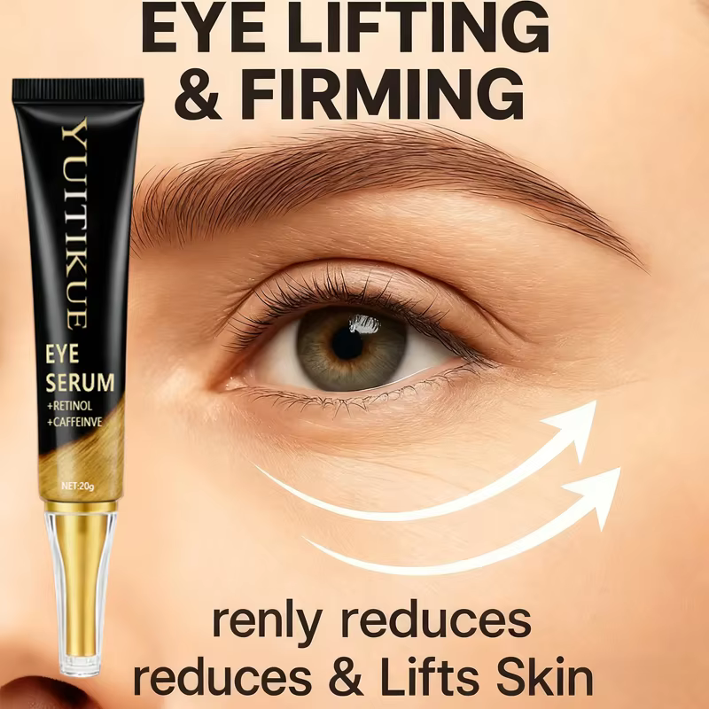 YUITIKUE Crème pour les yeux à la caféine 20 g – Raffermissant et liftant à action rapide