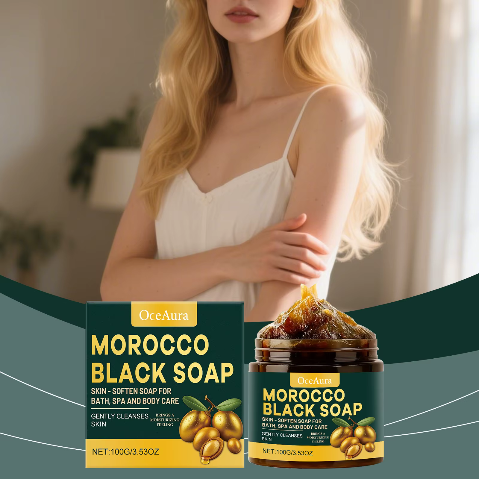 Savon noir marocain pour l'élimination de l'acné