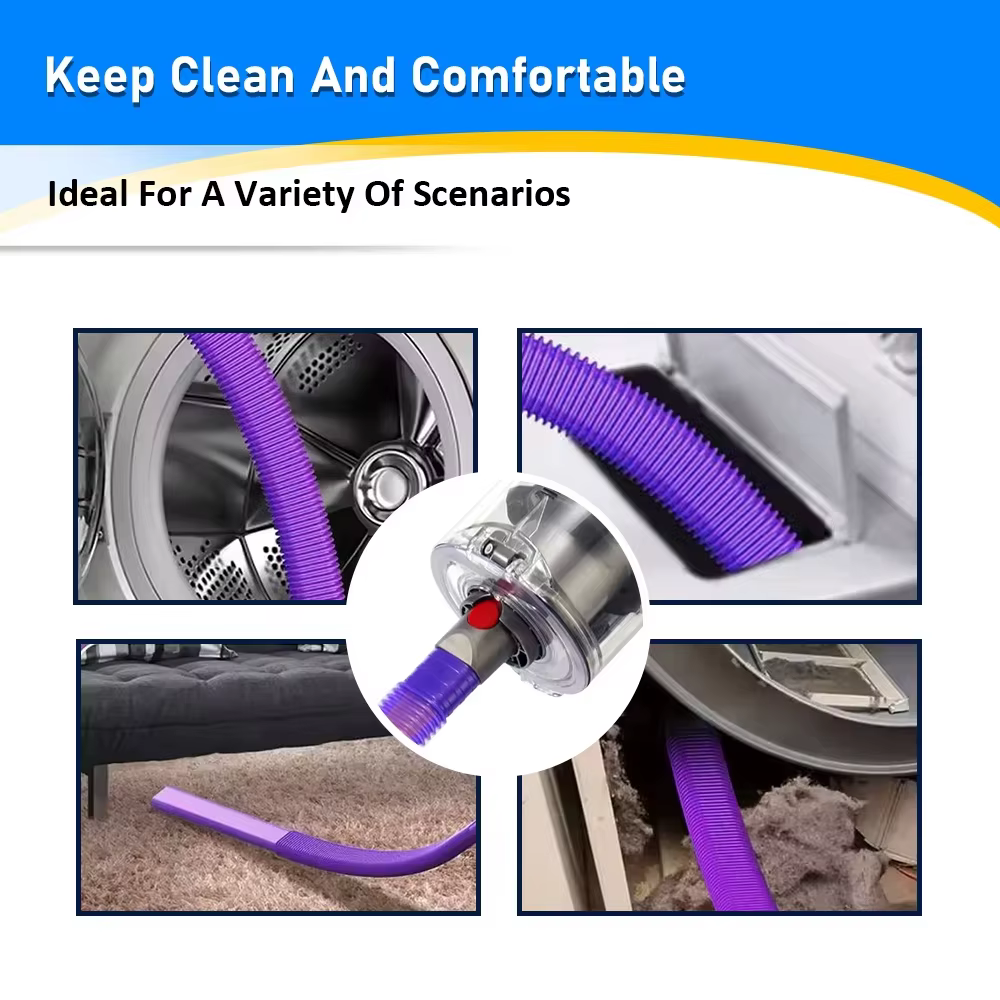 Tuyau de nettoyage de ventilation pour sèche-linge Dyson V6 V7 V8 V10 V11 V15, accessoires pour aspirateur, dissolvant de peluches, tuyau d'aspiration, outil de fente Flexible