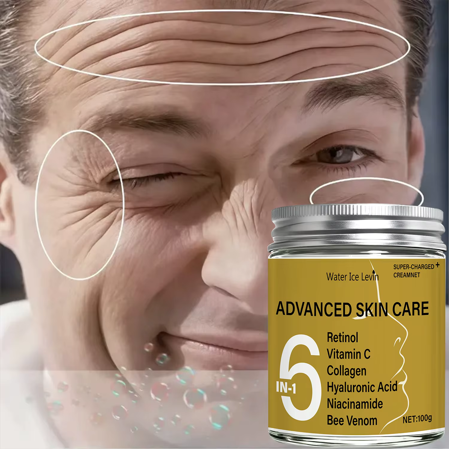 Crème Visage Avancée Hiver - Complexe Rétinol, Vitamine C et Venin d'Abeille, Éclat et Fermeté, Formule Multi-Actions pour Peau Radieuse