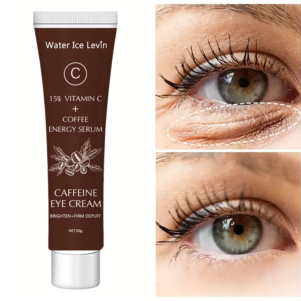 Crème pour les yeux à la caféine avec 15% de vitamine C pour éclaircir les cernes et resserrer la peau