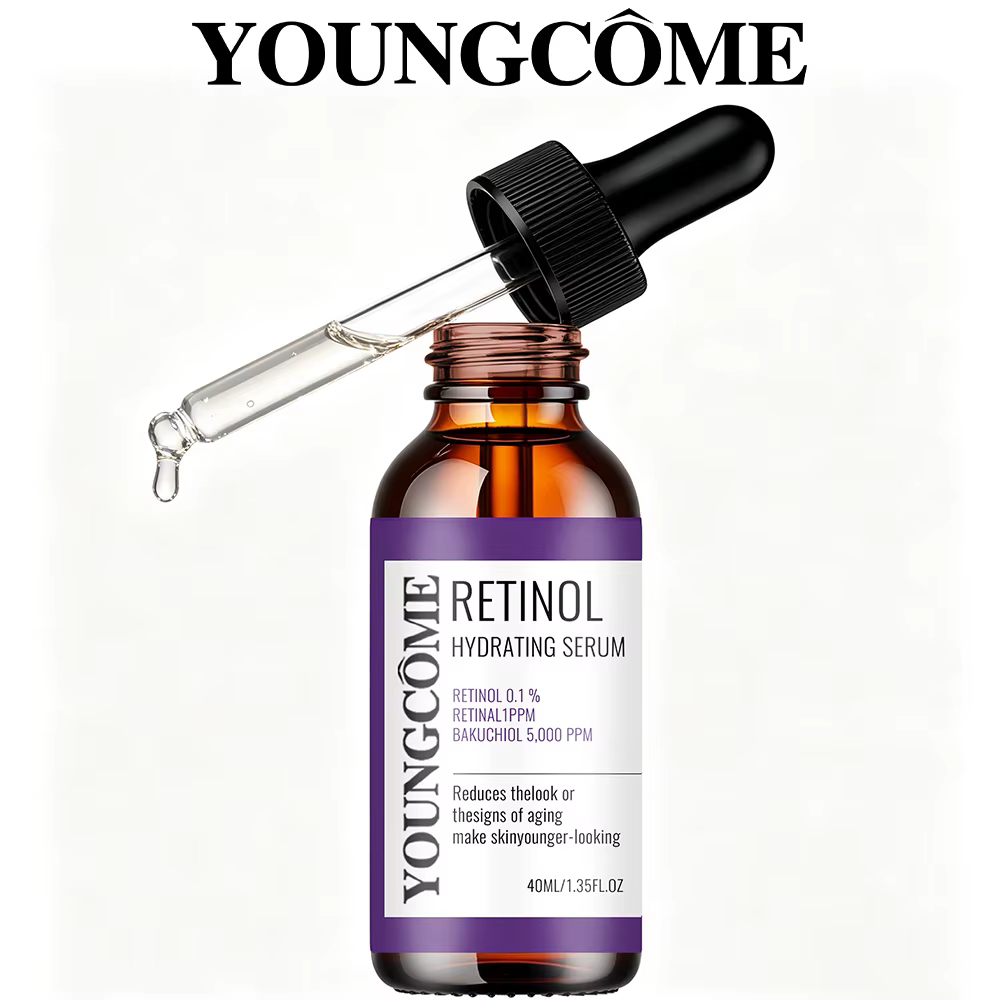 Sérum hydratant au rétinol - Sérum facial quotidien léger au rétinol pur à 0,1 %, formule douce et nourrissante pour tous les types de peau, Smoo