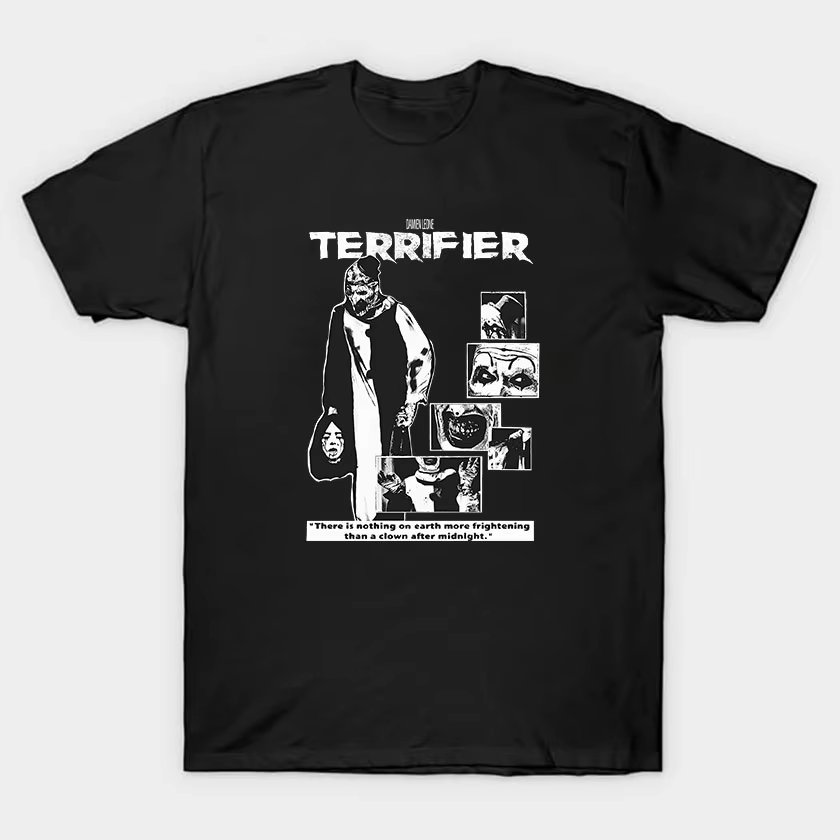 T-shirt imprimé 100% coton pour hommes, the Clown Art, apk movie terrifier 2 slasher film effrayant halloween scream film killer clown