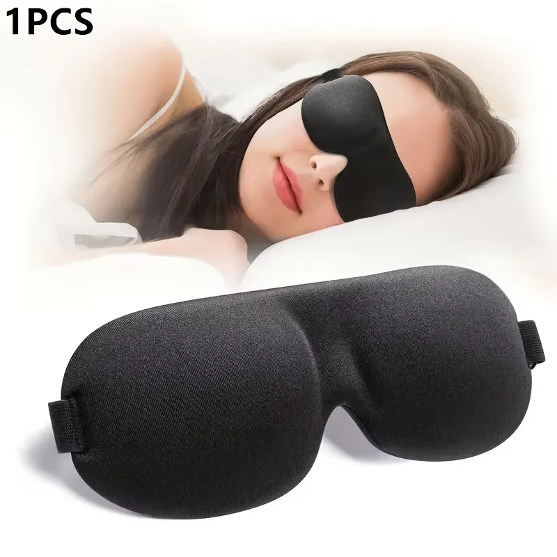 Masque de sommeil ergonomique ultra-doux pour une occultation totale de la lumière – Sangle réglable, respirant et léger