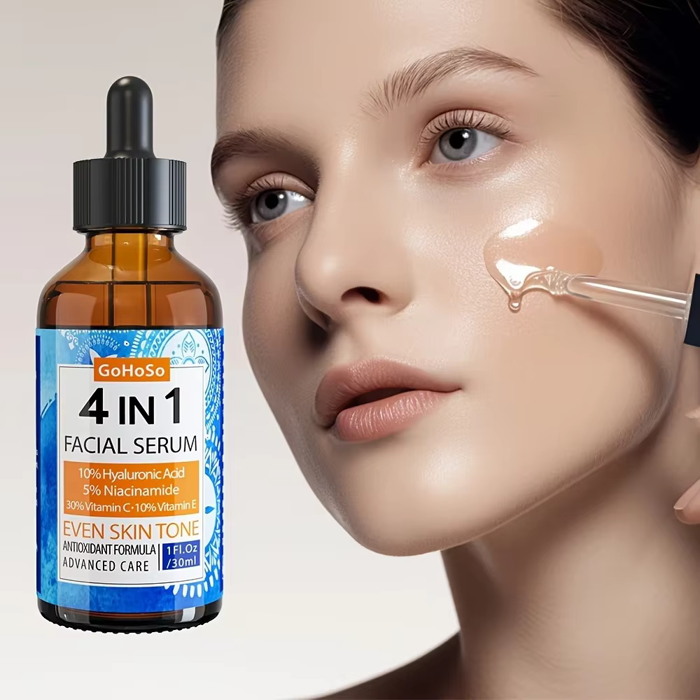 ENVISHA 4 en 1 sérum de soin de la peau du visage acide hyaluronique Niacinamide vitamine Anti-âge Anti-rides hydratant en profondeur raffermissant