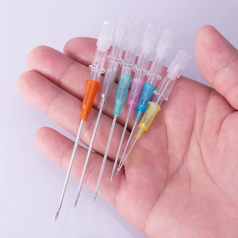 Aiguilles de perçage jetables stérilisées en acier chirurgical, pour oreilles, nez, nombril, mamelons, outils de perçage, 50/5 pièces