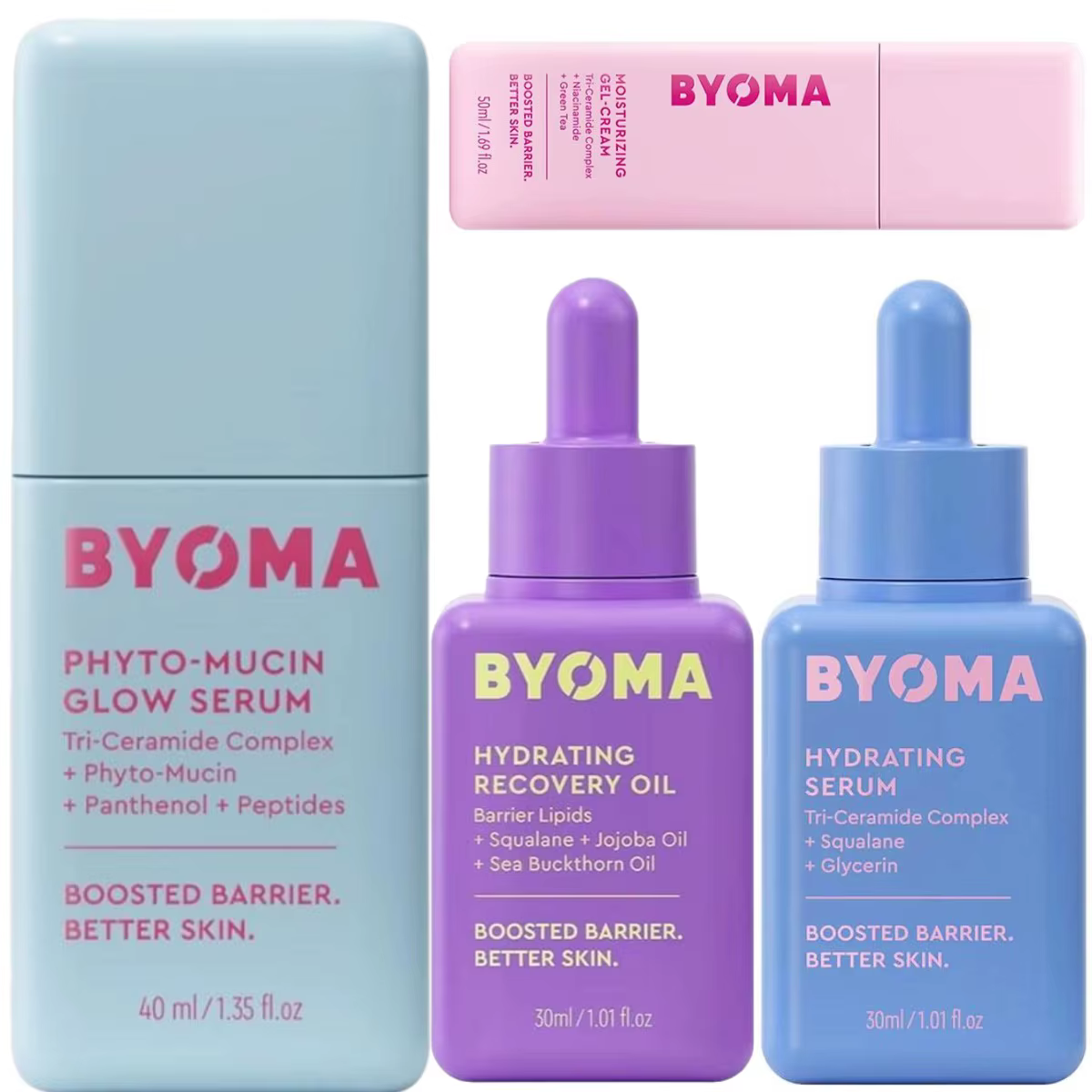 BYOMA Crème Gel Triple Réparation à la Nicotinamide – Améliore le Teint Terne et Illumine le Visage – Essence Naturelle Hydratante pour le Soin de la Peau