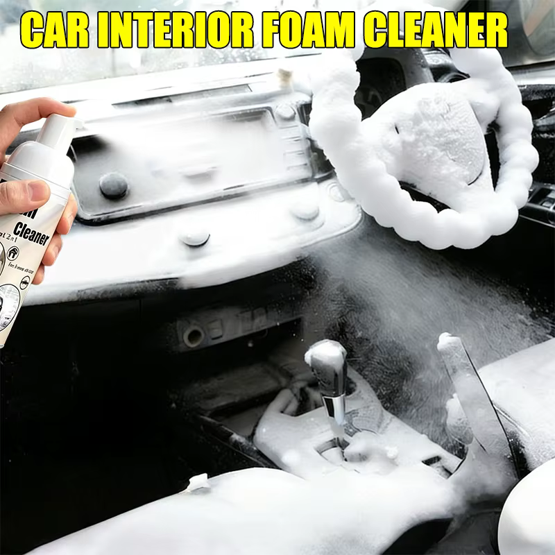 Nettoyant pour tissus de sièges, nettoie efficacement les taches sur les sièges de voiture sans lavage, nettoyant moussant 2 en 1 pour l'entretien des sièges de voiture, nouveau